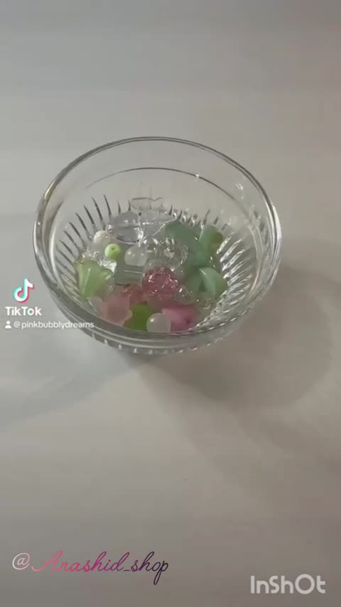 مهره پاپیون پاستلی نقلی بین کاری 5 تایی(خرازی)