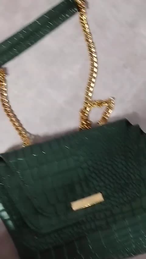 کیف دستی و دوشی چرم رنگ سبزپوست ماری 