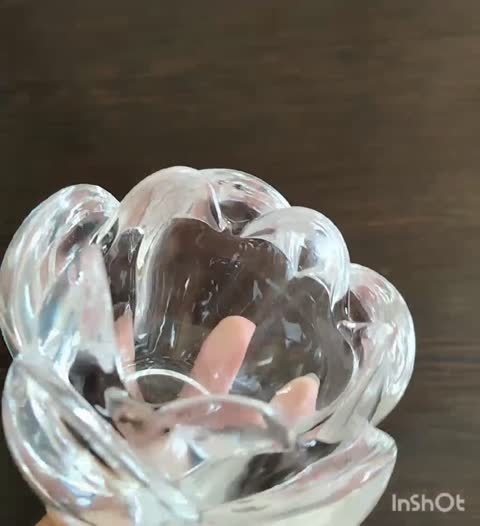 شمعدان شیشه ای طرح رز