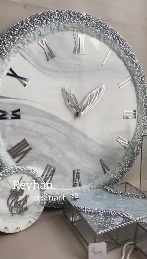 ساعت لوکس رزینی طوسی نقره ای طرح روسی