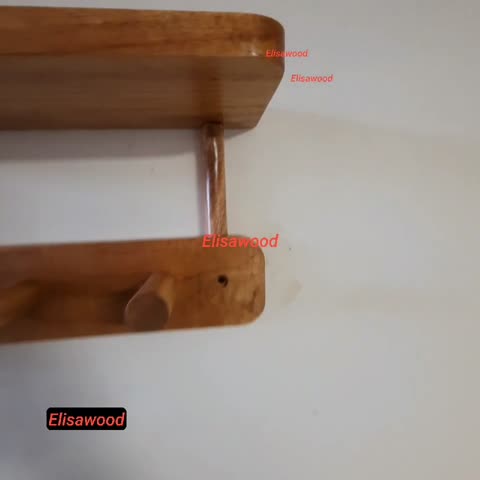 جالباسی شلف دار 6 قلابه تماما چوب