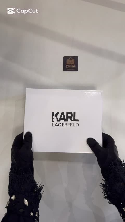 کیف سفید مستر کارل karl Lagerfeld