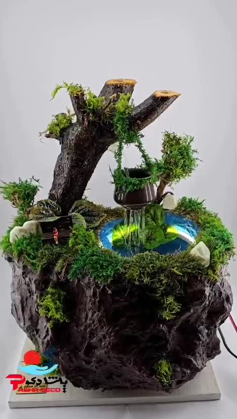 آبنما طرح تنه درخت سایز کوچک