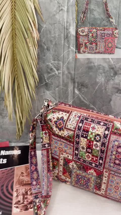 کیف پارچه ای دوشی دست دوز سنتی 
