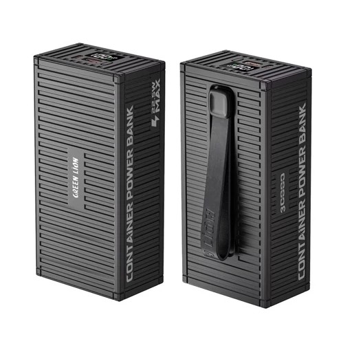 پاوربانک 30000 میلی آمپر سوپر فست و چراغ قوه گرین لاین مدل GREEN LION CONTAINER