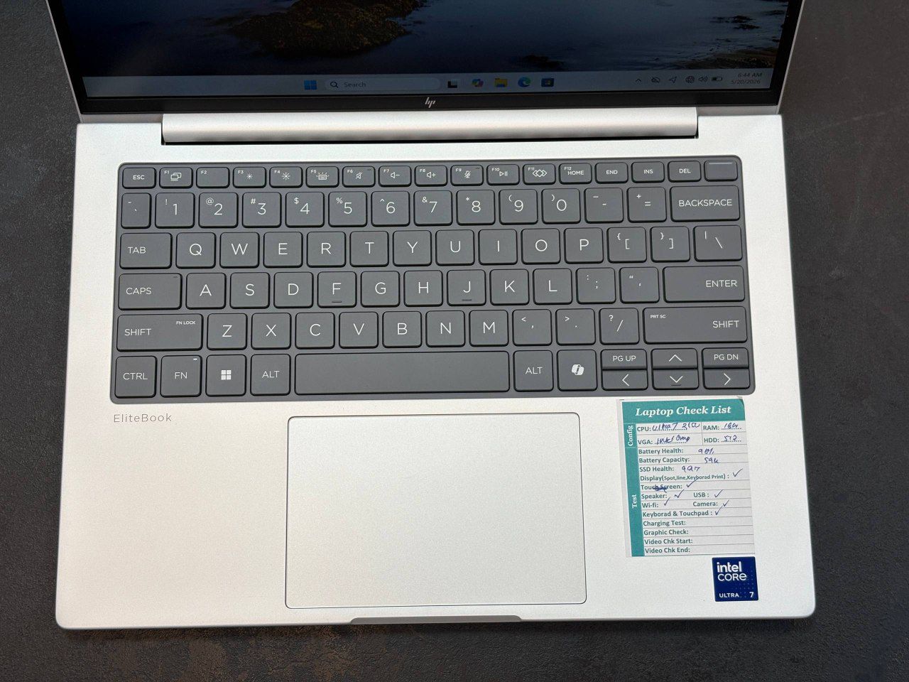 لپتاپ HP elite book 8 14 G1 A ultra7-255U 16gb ddr4 512gb ssd intel +NPU 14'1 inch FHD touch