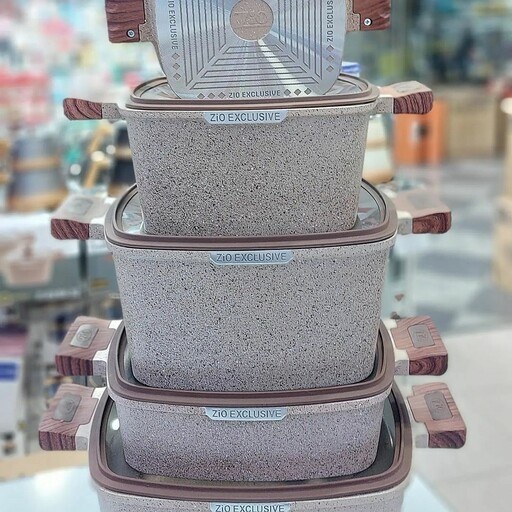 ست قابلمه ده پارچه نانو گرانیتی برند ZIOمدل jumbo8300