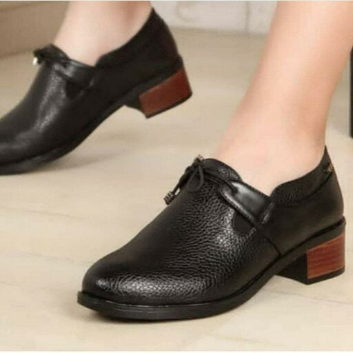کفش کالج پاشنه طرح چوب (37 تا 40 ) پاخور راحت - کفش اداری - کفش رسمی - کفش مجلسی- کفش زنانه- کفش دخترانه