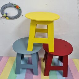 چهارپایه 20 سانتی، زیرگلدانی، چهارپایه چوبی، چهارپایه رنگی، چهار پایه