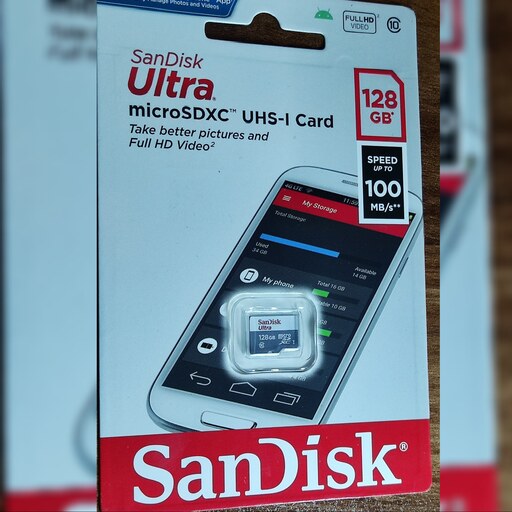 مموری کارت (کارت حافظه)سن دیسک SanDisk ظرفیت 128 گیگ با گارانتی مادام العمر