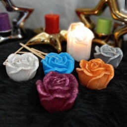 شمع گل رز .شمع رو آبی گل رز.شمع شناور گل رز در 42 رنگ