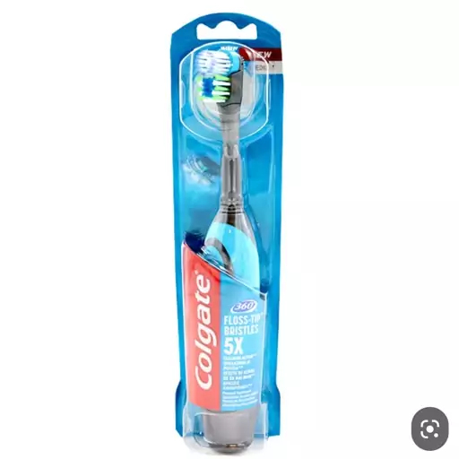 مسواک برقی کولگیت مدل Colgate 360 همراه با پاک کننده گونه و زبان 5X ساخت هلند
