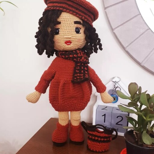 عروسک دختر دلبر  با لباس زمستانی، (ارسال رایگان به هرجای ایران که هستی)