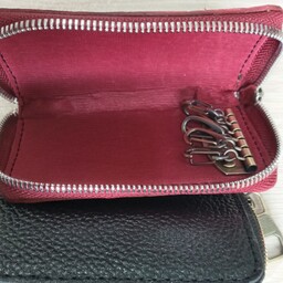 کیف چرم جا کلیدی زیپ دار فلزی با رنگ بندی و سایز دلخواه مشتری 
