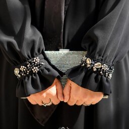 مانتو عبایی پیراهنی بلند جواهر دوزی شده الیزا درجه یک ارسال رایگان 