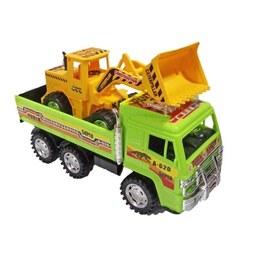 ماشین اسباب بازی کامیون حمل لودر قدرتی برند درج سایز کوچک (سبز)