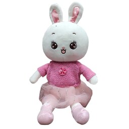 عروسک مدل خرگوش طرح لباس بافتنی ارتفاع 40 سانتی متر