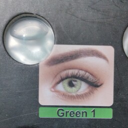 لنز چشم سالیانه رنگ سبز 1(Green1) با مجوز بهداشت  ساخت کره و استاندارد اروپا  اورجینال هدیه خرید یک عدد جالنزی