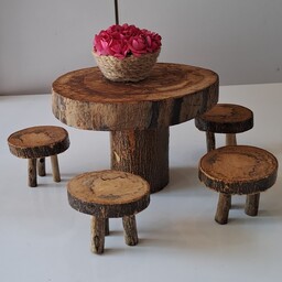 میز و صندلی چوبی دکوری