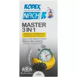 کاندوم  کدکس مدل Master 3 In 1 بسته 12 عددی اصلی