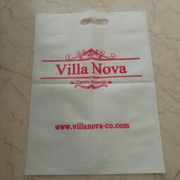 ساک پارچه ای خرید سفید ویلا نوا villa nova کیسه پارچه ای سفید ابعاد 30 در 41