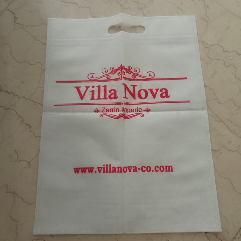 ساک پارچه ای خرید سفید ویلا نوا villa nova کیسه پارچه ای سفید ابعاد 30 در 41