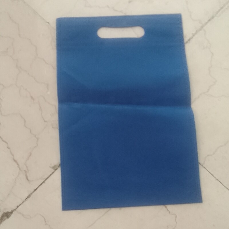ساک کیف کیسه کاور پارچه ای آبی ابعاد 30 در 20 کوچک