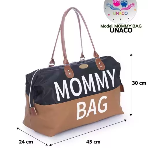 ساک لوازم نوزاد و کودک momy bag طراحی شده از چرم و برزنت