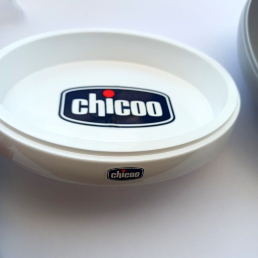 ظرف غذا و انبار غذا نوزاد و کودک دو طبقه همراه با قاشق و چنگال chicco