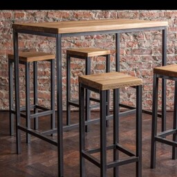 میز و صندلی کافیشاپ فلزی چوبی( مصنوعات فلزی خراسان  )