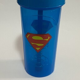 شیکر ورزشی مدل superman گنجایش 0.7 لیتر رنگ آبی کد9