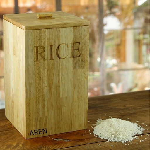 ظرف نگهداری برنج چوبی (جا برنجی)