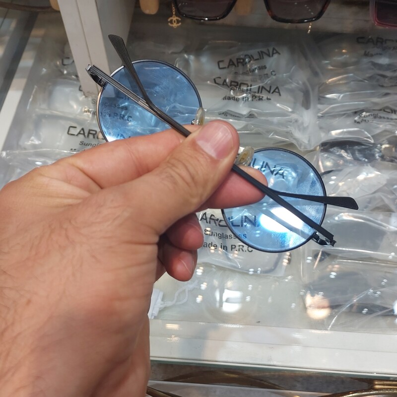 عینک آفتابی و شب مردانه  و زنانه مارک ریبن گرد کیفیت بالا(رنگ آبی)