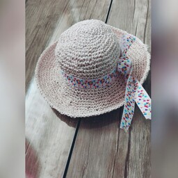 کلاه  تابستانی بچگانه قلاب بافی