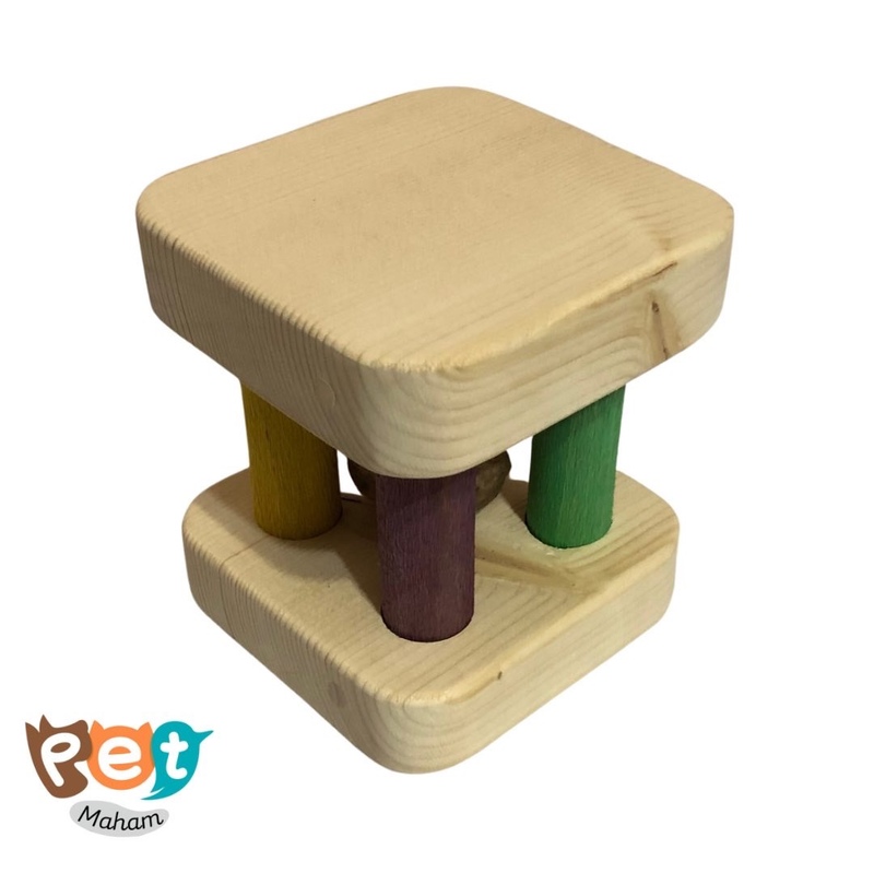 اسباب بازی پرنده مدل اسباب بازی چوبی پرنده دارای تشویقی گردو با رنگ خوراکی
