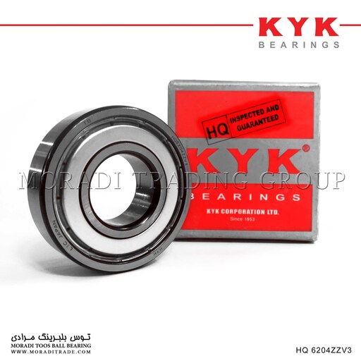 بلبرینگ شیار عمیق صنعتی 6204ZZV3 برند SILVER KYK ژاپن