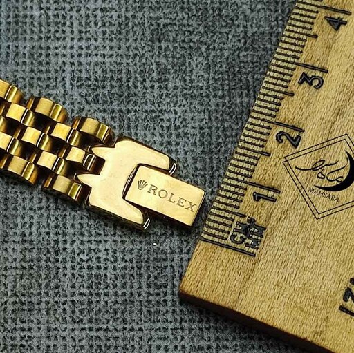 دستبند رولکس طلایی 10 میل استیل Rulex اصل