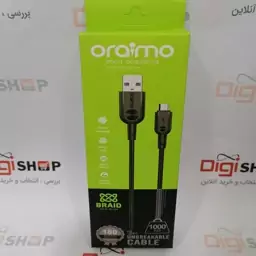 کابل شارژ و دیتا اورایمو میکرو یو اس بی مدل ORAIMO OCD-M104 2 A 1 m Micro USB Cab