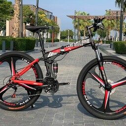 دوچرخه تاشو سایز 26   سایز 24 سایز 27  LAND ROVER  رنگ قرمز 