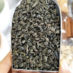 چای سبز خارجی ساچمه ای درجه یک بسته بندی 400 گرمی