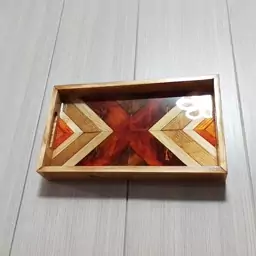 سینی چوب و رزین قهوه  HADIWOOD 