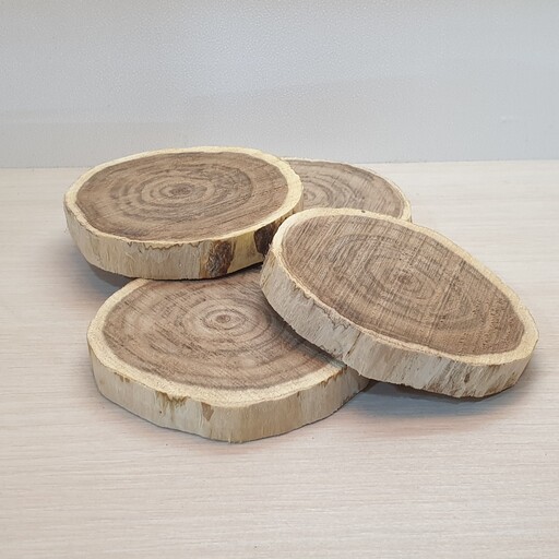 اسلایس چوب قطر 8 سانت بسته یک(زیر لیوانی چوبی)(تنه درخت)