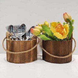 سطل چوبی کوچک دسته طنابی (خرید مستقیم از تولیدکننده)