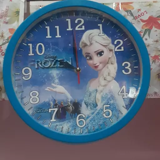 ساعت دیواری طرح کودک frozen