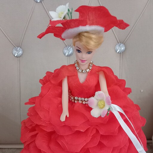 عروسک با گلبرگ لمسی قابل اجرا در رنگهاهای دلخواه به سفارش مشتری فقط یک سرخابی موجوده