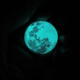 گردنبند ماه شبتاب با قطر 4 سانت، زنجیر استیل