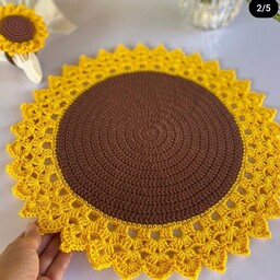 زیر  بشقابی گل آفتابگردان یه دیزاین شیک برای میز غذا خوری یا هر جایی که دوست دارید