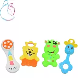 جغجغه 4 عددی پرهام تویز مدل Baby Teethers مامزنینی