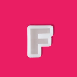 قالب سیلیکونی حروف تکی برای رزین حرف F