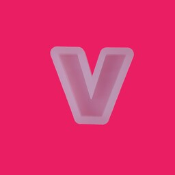 قالب سیلیکونی حروف تکی برای رزین حرف V